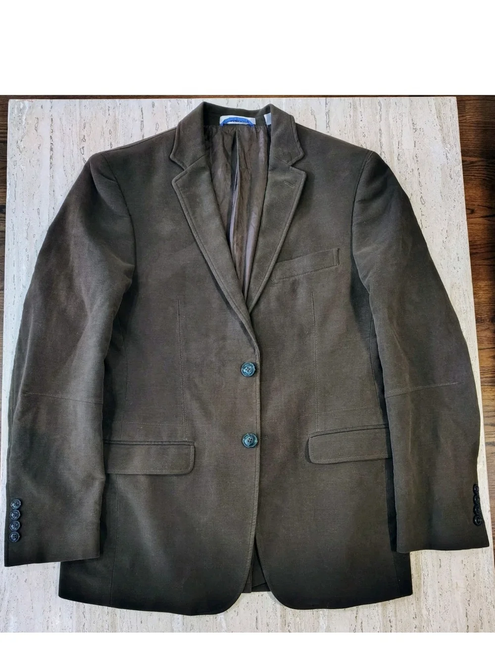 Men's DKNY Brown Blazer Sport Coat Cotton Size 38R
